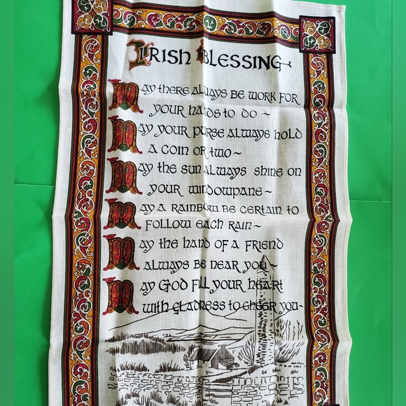 Irish Blessing Linen Towel - Picture 8 of 8